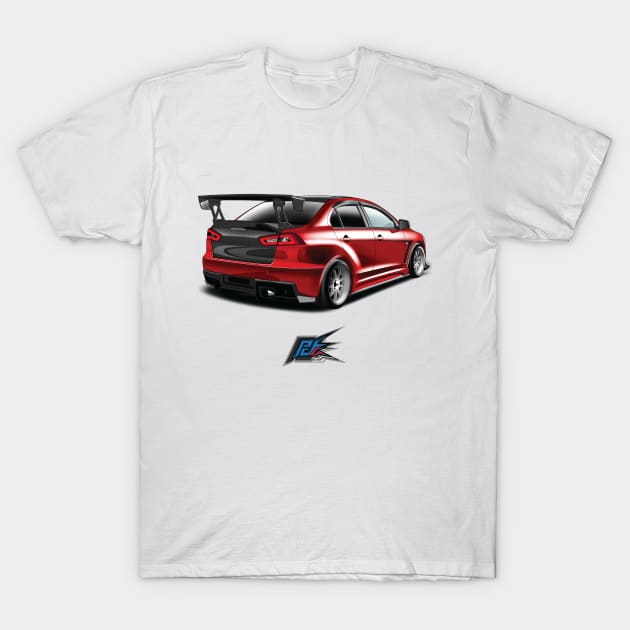 mitsubishi evoX T-Shirt by naquash